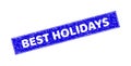 Grunge BEST HOLIDAYS Scratched Rectangle Watermark