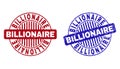 Grunge BILLIONAIRE Textured Round Stamps