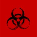 Grunge biohazard mark vector illustration