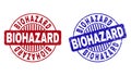 Grunge BIOHAZARD Textured Round Stamp Seals