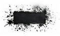 Grunge black banner. Template for your modern designs. Brushed grungy painted lines Royalty Free Stock Photo