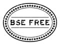 Grunge black BSE (bovine spongiform encephalopathy) free word oval rubber stamp on white background