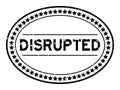 Grunge black disrupted word oval rubber stamp on white background Royalty Free Stock Photo