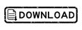 Grunge black download word with report and down arrow icon square rubber stamp on white background Royalty Free Stock Photo