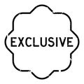 Grunge black exclusive word rubber stamp on white background Royalty Free Stock Photo