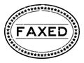 Grunge black faxed word oval rubber stamp on white background Royalty Free Stock Photo