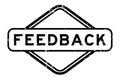 Grunge black feedback word rubber square stamp on white background Royalty Free Stock Photo