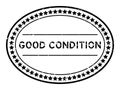 Grunge black good condition word oval rubber stamp on white background