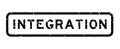 Grunge black integration word square rubber stamp on white background Royalty Free Stock Photo