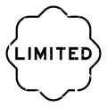Grunge black limited word rubber stamp on white background Royalty Free Stock Photo