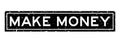 Grunge black make money word square rubber stamp on white background Royalty Free Stock Photo