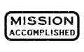 Grunge black mission accomplished word square rubber stamp on white background Royalty Free Stock Photo