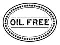 Grunge black oil free word oval rubber stamp on white background Royalty Free Stock Photo