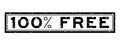 Grunge black 100 percent word square rubber stamp on white background Royalty Free Stock Photo