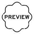 Grunge black preview word rubber stamp on white background Royalty Free Stock Photo