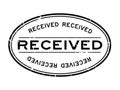 Grunge black received word oval rubber stamp on white background Royalty Free Stock Photo