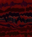 Grunge black and red spooky distressed horizontal stripes background, bloody horror with horizontal lines