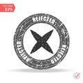 Grunge black rejected round rubber seal stamp on white background Royalty Free Stock Photo