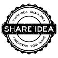 Grunge black share idea word round rubber stamp on white background Royalty Free Stock Photo