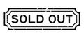 Grunge black sold out word rubber business stamp on white background Royalty Free Stock Photo