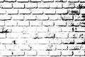 Grunge black texture as brick wall shape on white background Vector. Use for decoration, aging or old layer Royalty Free Stock Photo