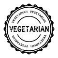 Grunge black vegetarian word round rubber seal stamp on white background Royalty Free Stock Photo