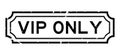 Grunge black VIP abbreviation of very important person only word rubber stamp on white background