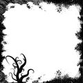 Grunge black whirls frame Royalty Free Stock Photo