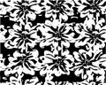 Grunge black and white flower texture. Large flowers in an exclusive texture.