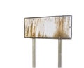 Grunge blank traffic sign on white Royalty Free Stock Photo