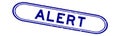 Grunge blue alert word rubber stamp on white background Royalty Free Stock Photo