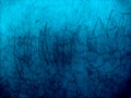 Grunge blue and black color peal wall texture of concrete floor background for creation abstract. Royalty Free Stock Photo