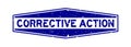 Grunge blue corrective action word hexagon rubber stamp on white background Royalty Free Stock Photo