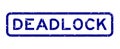 Grunge blue deadlock word square rubber stamp on white background Royalty Free Stock Photo