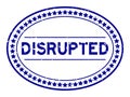 Grunge blue disrupted word oval rubber stamp on white background Royalty Free Stock Photo