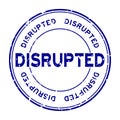 Grunge blue disrupted word round rubber stamp on white background Royalty Free Stock Photo