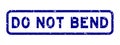 Grunge blue do not bend word square rubber stamp on white background Royalty Free Stock Photo