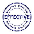 Grunge blue effective word round rubber business stamp on white background
