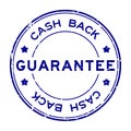 Grunge blue guarantee cash back word round rubber stamp on white background Royalty Free Stock Photo