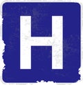 Grunge Blue Hospital Display Sign