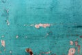 Grunge blue Old wall with peeling paint. Background texture Royalty Free Stock Photo