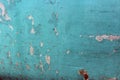 Grunge blue Old wall with peeling paint. Background texture Royalty Free Stock Photo