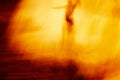 Grunge Blur: Man in Fire Royalty Free Stock Photo