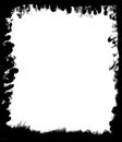 Grunge border or Frames Vector. black and white texture. Royalty Free Stock Photo