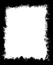 Grunge border or Frames Vector. black and white texture. Royalty Free Stock Photo