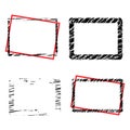 Grunge borders set with place for your text Royalty Free Stock Photo