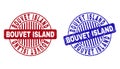 Grunge BOUVET ISLAND Textured Round Stamps