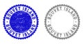 Grunge BOUVET ISLAND Textured Stamp Seals