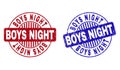 Grunge BOYS NIGHT Textured Round Watermarks