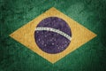 Grunge Brasil flag. Brazilian flag with grunge texture Royalty Free Stock Photo